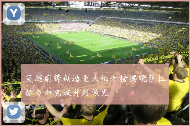英超前锋创造重大机会榜揭晓萨拉赫与加克波并列领先